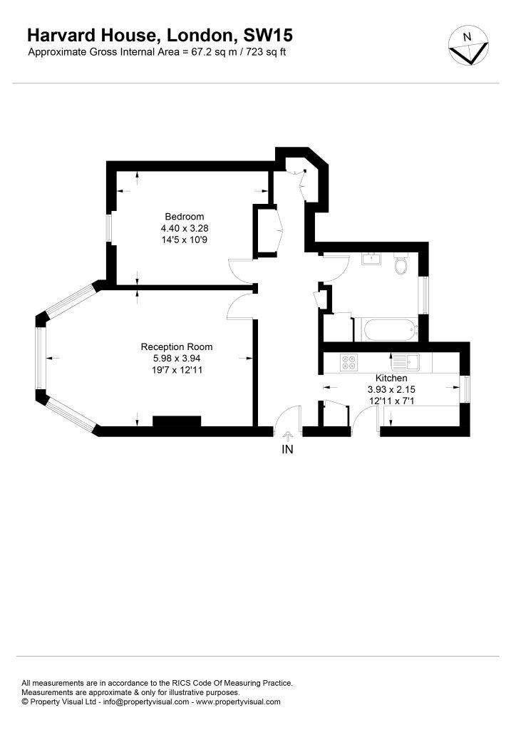 Floor plan – 1 Harvard House, SW15