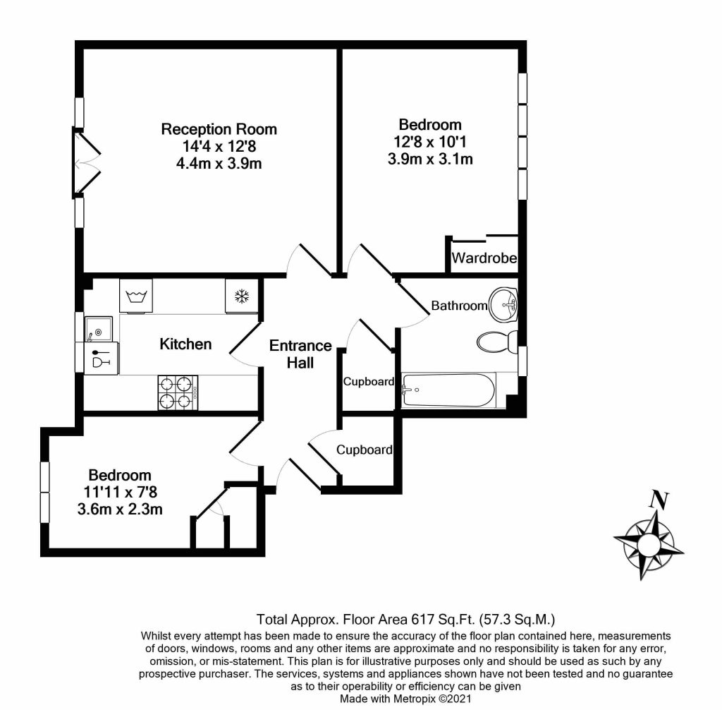 Floor Plan – Flat 3, Rimini Court, 60 St James Drive, London SW12 8UW