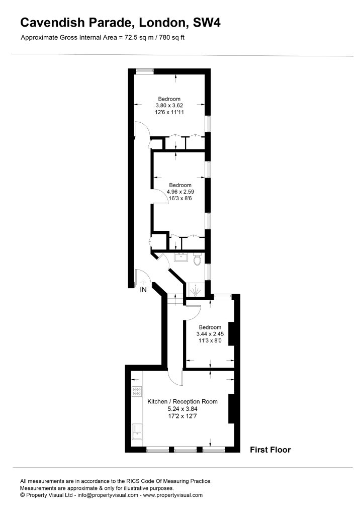 Floor plan – 10a Cavendish Parade, SW4-01