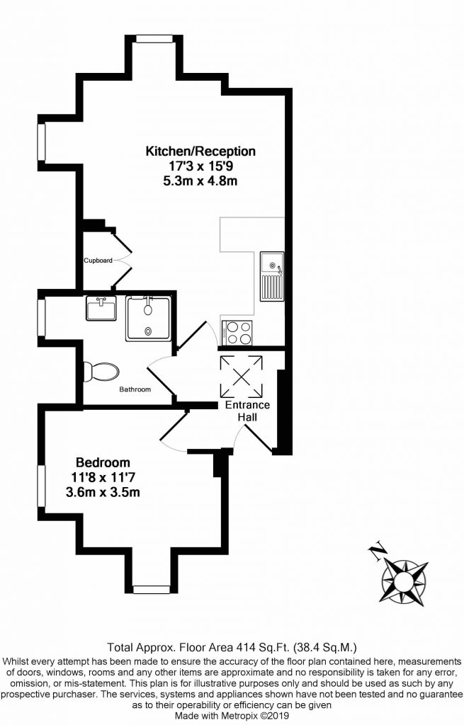 Floor Plan – 334b Garratt Lane, Earlsfield, London SW18 4EL