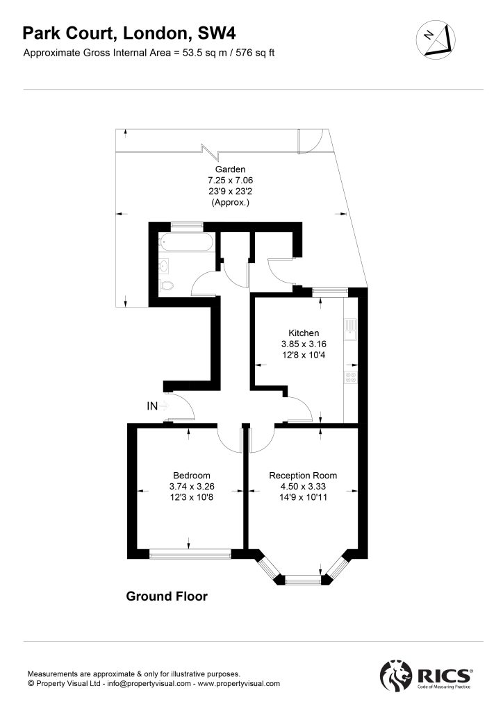 Floor plan – 1 Park Court, SW4-01