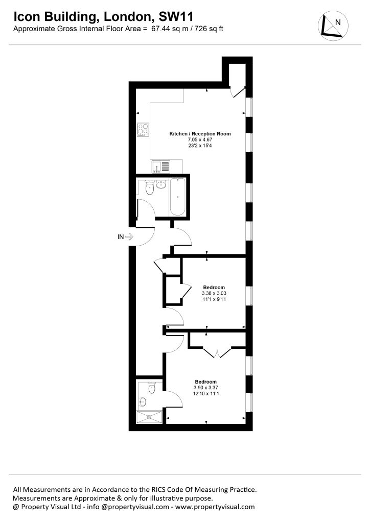 Floor plan – 10 Icon Building, London, SW11