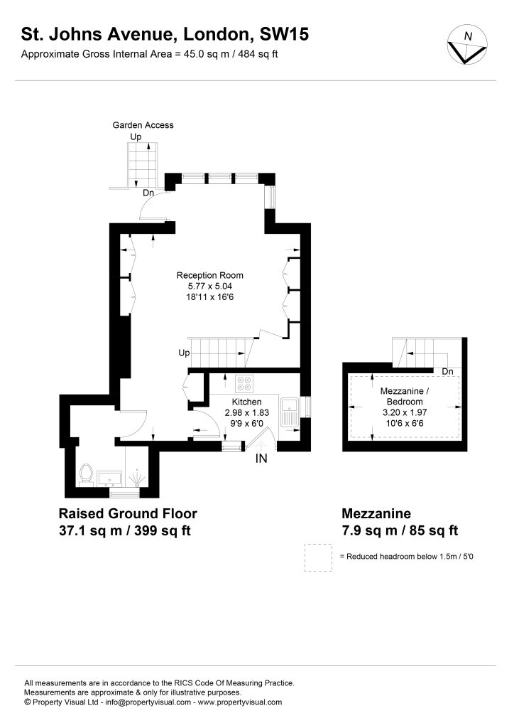 Floor plan – 35b St Johns Avenue, SW15