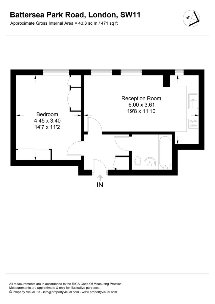 Floor plan – 12 Mountford Mansions, SW11