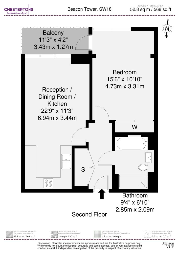 Beacon Tower Floorplan, SW18